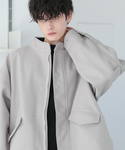 ASTRONOMY（アストロノミー）の「ウールテックメルトンショートモッズブルゾン M-65（ミリタリージャケット・メンズ・カーキ/ブラック/ライトグレー/チャコール/ブラウン/ブルー・L/S/M/XL）」の21枚目の写真