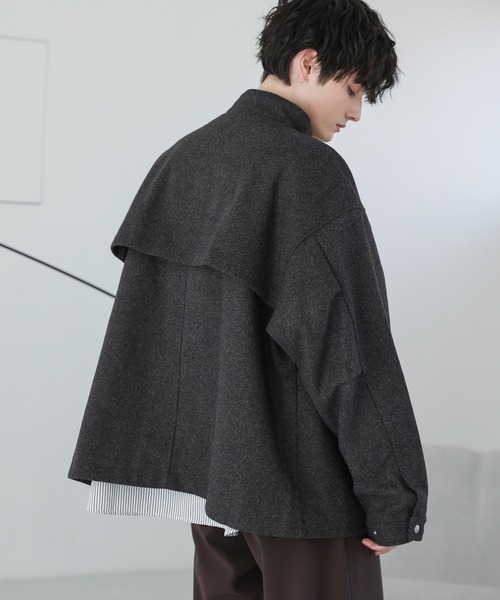 ASTRONOMY（アストロノミー）の「ウールテックメルトンショートモッズブルゾン M-65（ミリタリージャケット・メンズ・カーキ/ブラック/ライトグレー/チャコール/ブラウン/ブルー・L/S/M/XL）」の17枚目の写真