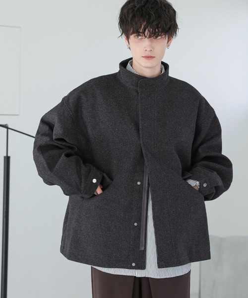 ASTRONOMY（アストロノミー）の「ウールテックメルトンショートモッズブルゾン M-65（ミリタリージャケット・メンズ・カーキ/ブラック/ライトグレー/チャコール/ブラウン/ブルー・L/S/M/XL）」の18枚目の写真