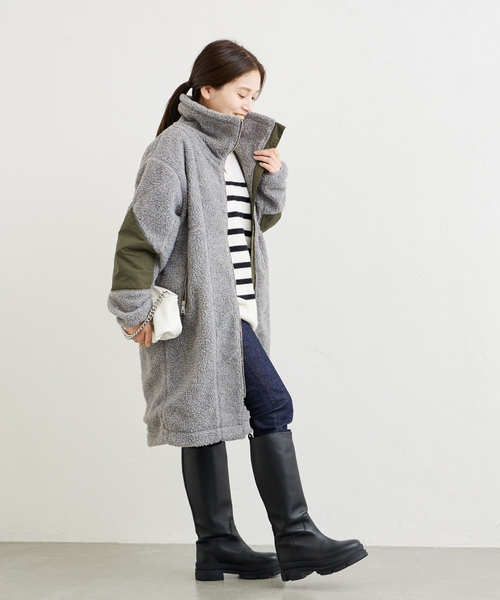 Cape HEIGHTS(ケープハイツ)の「【Cape HEIGHTS/ケープハイツ】NEW BETHEL FLEECE:コート(その他アウター・レディース・チャコールグレー/アイボリー/ブラック・FREE)」の20枚目の写真