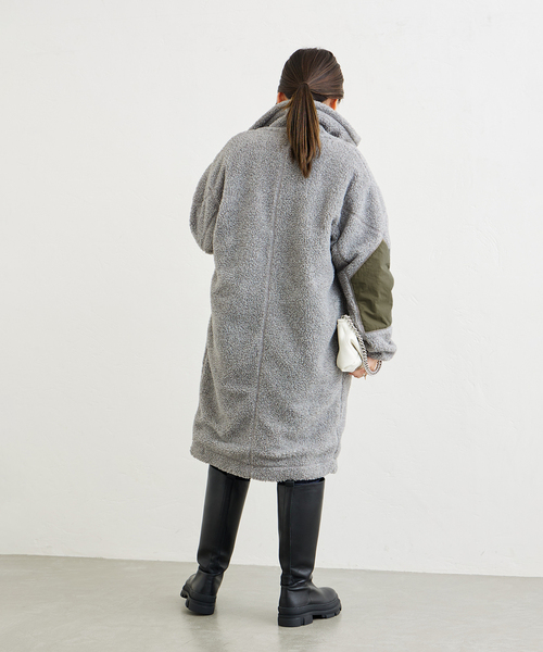 Cape HEIGHTS(ケープハイツ)の「【Cape HEIGHTS/ケープハイツ】NEW BETHEL FLEECE:コート(その他アウター・レディース・チャコールグレー/アイボリー/ブラック・FREE)」の21枚目の写真
