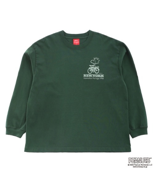Manhattan Portage（マンハッタンポーテージ）の「Long Sleeve Print T-Shirt PEANUTS（Tシャツ/カットソー・メンズ・チャコールグレー/アイボリー/ダークグリーン・SMALL/X-LARGE/LARGE/MEDIUM）」の3枚目の写真
