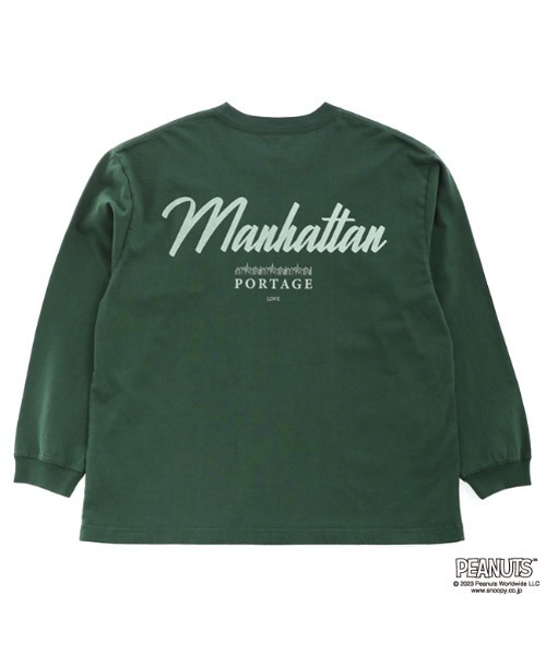 Manhattan Portage（マンハッタンポーテージ）の「Long Sleeve Print T-Shirt PEANUTS（Tシャツ/カットソー・メンズ・チャコールグレー/アイボリー/ダークグリーン・SMALL/X-LARGE/LARGE/MEDIUM）」の5枚目の写真