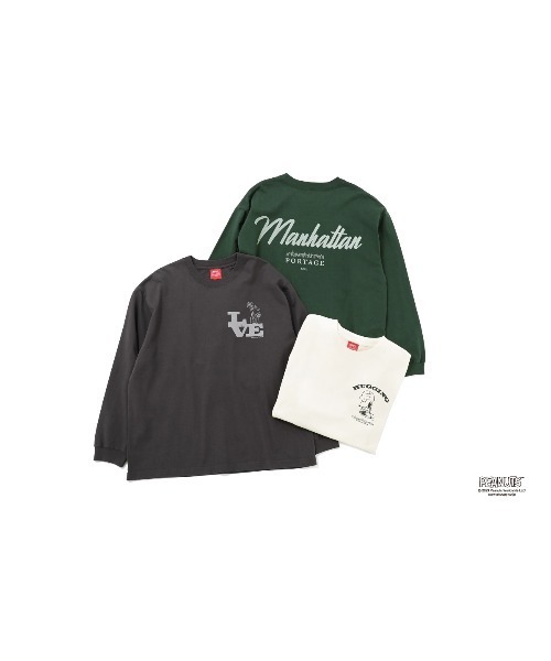 Manhattan Portage（マンハッタンポーテージ）の「Long Sleeve Print T-Shirt PEANUTS（Tシャツ/カットソー・メンズ・チャコールグレー/アイボリー/ダークグリーン・SMALL/X-LARGE/LARGE/MEDIUM）」の11枚目の写真