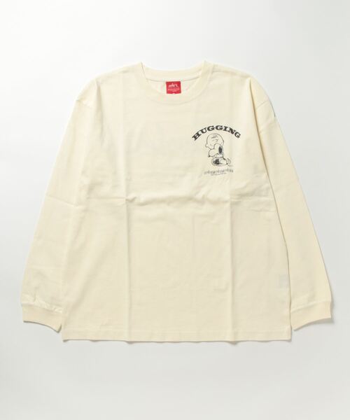 Manhattan Portage（マンハッタンポーテージ）の「Long Sleeve Print T-Shirt PEANUTS（Tシャツ/カットソー・メンズ・チャコールグレー/アイボリー/ダークグリーン・SMALL/X-LARGE/LARGE/MEDIUM）」の12枚目の写真