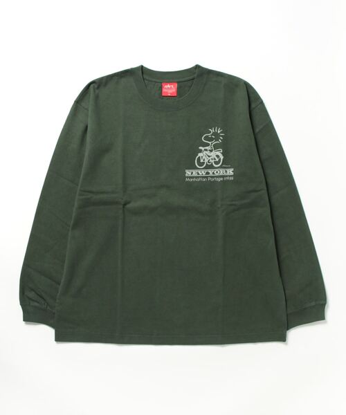 Manhattan Portage（マンハッタンポーテージ）の「Long Sleeve Print T-Shirt PEANUTS（Tシャツ/カットソー・メンズ・チャコールグレー/アイボリー/ダークグリーン・SMALL/X-LARGE/LARGE/MEDIUM）」の13枚目の写真