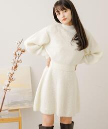 HEYUMM | ウエストマークニットワンピース(ワンピース)