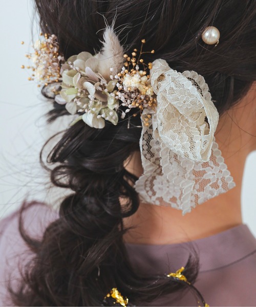 Kana(カナ)の「ドライフラワー パール Uピン 金箔 セット 結婚式 お呼ばれ オケージョン(ヘアピン・レディース・アイボリー/レッド/ピンク・フリー)」の10枚目の写真