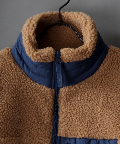 SITRY(シトリー)の「sheep boa Stand Jacket/シープボア スタンド ジャケット(ブルゾン・メンズ・タン/オフホワイト/ブラック/ベージュ・M/L/LL)」の8枚目の写真