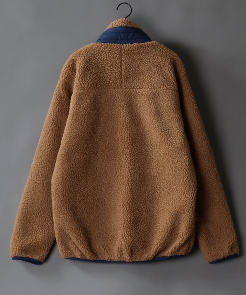 SITRY(シトリー)の「sheep boa Stand Jacket/シープボア スタンド ジャケット(ブルゾン・メンズ・タン/オフホワイト/ブラック/ベージュ・M/L/LL)」の7枚目の写真