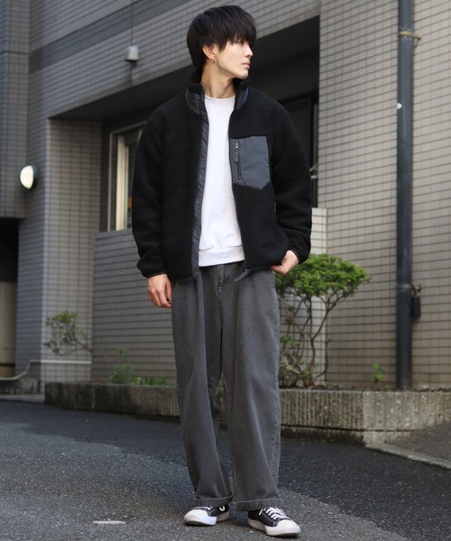 SITRY(シトリー)の「sheep boa Stand Jacket/シープボア スタンド ジャケット(ブルゾン・メンズ・タン/オフホワイト/ブラック/ベージュ・M/L/LL)」の21枚目の写真