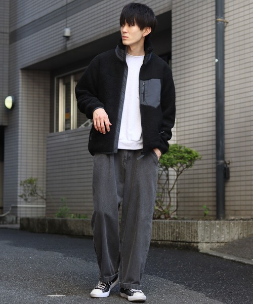 SITRY(シトリー)の「sheep boa Stand Jacket/シープボア スタンド ジャケット(ブルゾン・メンズ・タン/オフホワイト/ブラック/ベージュ・M/L/LL)」の22枚目の写真