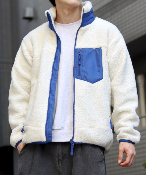 SITRY(シトリー)の「sheep boa Stand Jacket/シープボア スタンド ジャケット(ブルゾン・メンズ・タン/オフホワイト/ブラック/ベージュ・M/L/LL)」の20枚目の写真