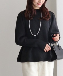 Pierrot | ふんわりウォッシャブルサムホールペプラムニット(ニット/セーター)