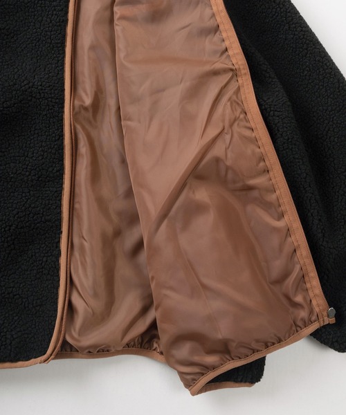 CONVERSE（コンバース）の「【CONVERSE/コンバース】ブランドネーム ワンポイントロゴ刺繍デザイン シープボア フリースZIPジャケット（ブルゾン・レディース・キャメル/ダークネイビー/ワインレッド/アイボリー/ブラック・L/M）」の13枚目の写真