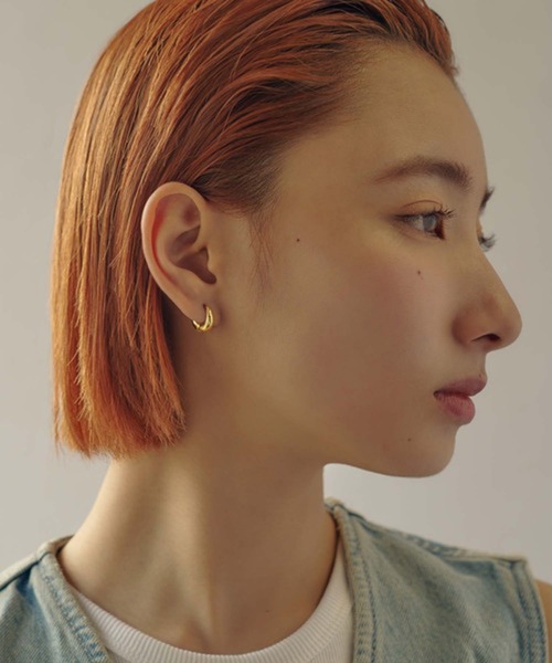 GOLDY(ゴールディ)の「【GOLDY】アレルギー対応 タイニー フープ ワンタッチ ステンレス ピアス / 1230601(ピアス(両耳用)・レディース・シルバー/ゴールド・FREE)」の6枚目の写真
