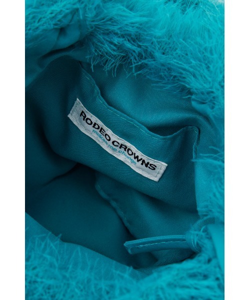 RODEO CROWNS WIDE BOWL（ロデオクラウンズワイドボウル）の「シャギーミニバッグ（ショルダーバッグ・レディース・ブルー/ピンク・FREE）」の3枚目の写真