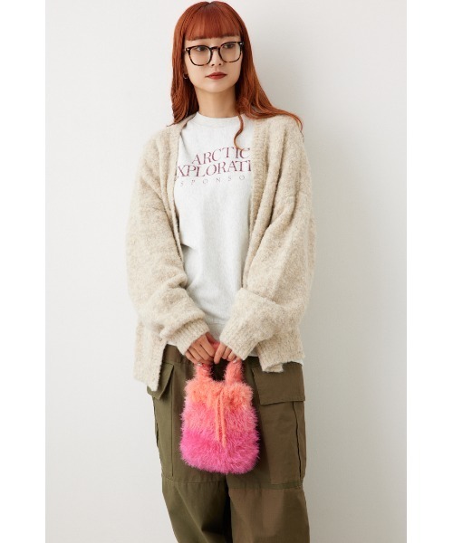 RODEO CROWNS WIDE BOWL（ロデオクラウンズワイドボウル）の「シャギーミニバッグ（ショルダーバッグ・レディース・ブルー/ピンク・FREE）」の11枚目の写真