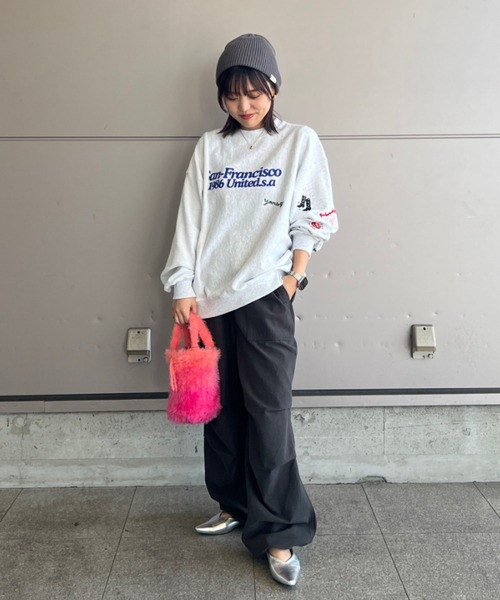 RODEO CROWNS WIDE BOWL（ロデオクラウンズワイドボウル）の「シャギーミニバッグ（ショルダーバッグ・レディース・ブルー/ピンク・FREE）」の21枚目の写真