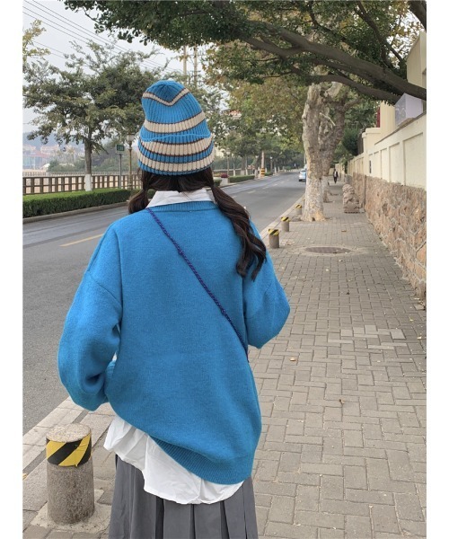 SpRay（スプレイ）の「ロゴジャガードニット（ニット/セーター・レディース・グリーン/ブルー/イエロー/パープル/ブラック・FREE）」の6枚目の写真