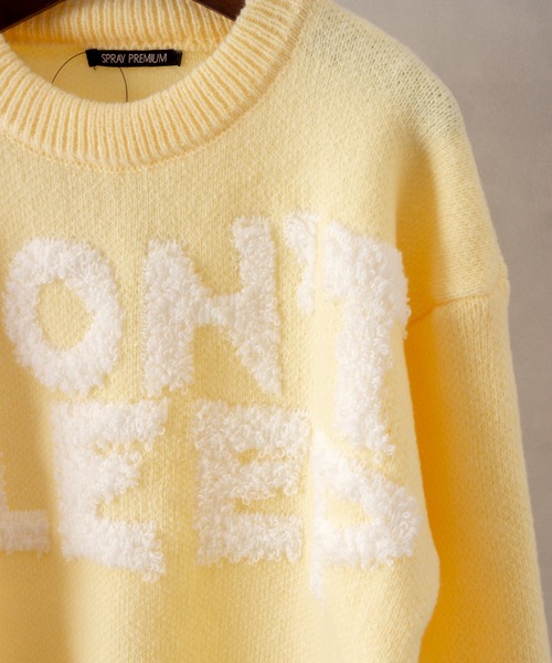 SpRay（スプレイ）の「ロゴジャガードニット（ニット/セーター・レディース・グリーン/ブルー/イエロー/パープル/ブラック・FREE）」の20枚目の写真
