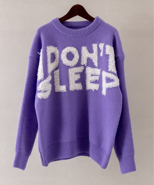 SpRay（スプレイ）の「ロゴジャガードニット（ニット/セーター・レディース・グリーン/ブルー/イエロー/パープル/ブラック・FREE）」の22枚目の写真