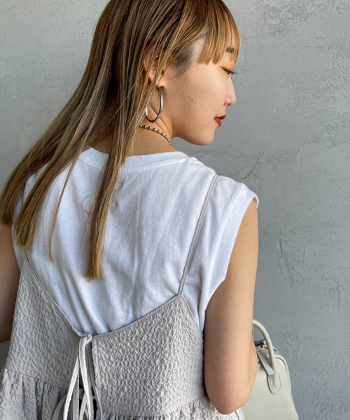 By/m（バイエム）の「[By/m/バイエム] マルチWAY ペプラムキャミソール（キャミソール・レディース・ブラック/ライトグレー・F）」の10枚目の写真