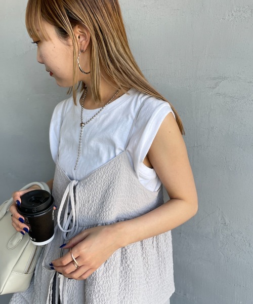 By/m（バイエム）の「[By/m/バイエム] マルチWAY ペプラムキャミソール（キャミソール・レディース・ブラック/ライトグレー・F）」の15枚目の写真