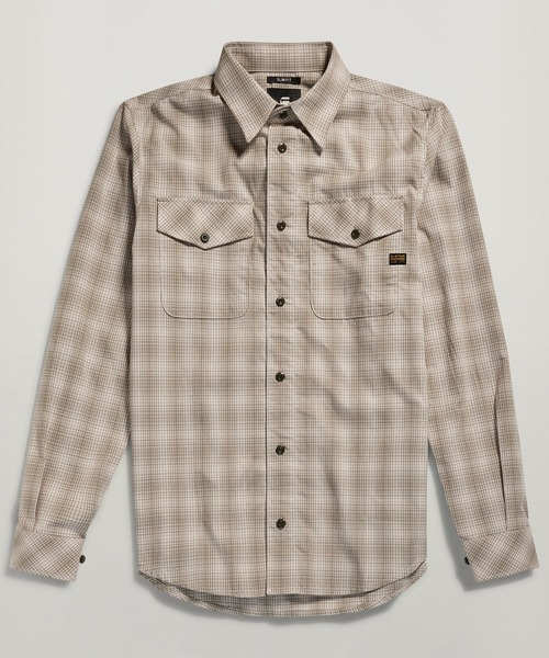 G-STAR(ジースター)の「MARINE SLIM SHIRT/ライトウェイトチェックシャツ(シャツ/ブラウス・メンズ・チェック・LARGE/MEDIUM/SMALL)」の1枚目の写真
