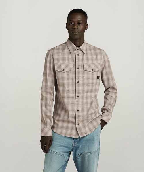 G-STAR(ジースター)の「MARINE SLIM SHIRT/ライトウェイトチェックシャツ(シャツ/ブラウス・メンズ・チェック・LARGE/MEDIUM/SMALL)」の3枚目の写真