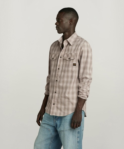 G-STAR(ジースター)の「MARINE SLIM SHIRT/ライトウェイトチェックシャツ(シャツ/ブラウス・メンズ・チェック・LARGE/MEDIUM/SMALL)」の4枚目の写真