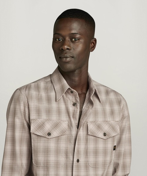 G-STAR(ジースター)の「MARINE SLIM SHIRT/ライトウェイトチェックシャツ(シャツ/ブラウス・メンズ・チェック・LARGE/MEDIUM/SMALL)」の6枚目の写真