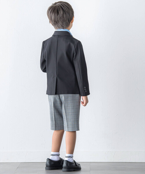 BeBe(ベベ)の「グレンチェックハーフパンツ(90~130cm)(スーツパンツ・キッズ・ブラック系その他・130cm/120cm/110cm)」の2枚目の写真