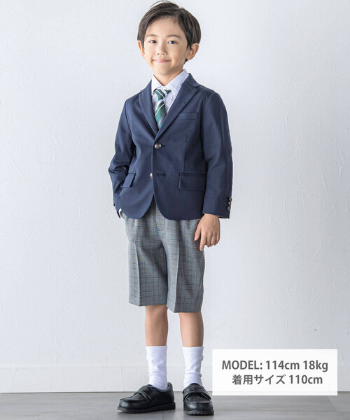 BeBe(ベベ)の「グレンチェックハーフパンツ(90~130cm)(スーツパンツ・キッズ・ブラック系その他・130cm/120cm/110cm)」の5枚目の写真