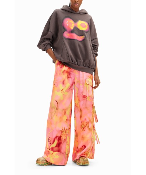 Desigual(デシグアル)の「【Desigual×Collina Strada】グラフィティフェイス フーディー(スウェット・レディース・ブラック・M/S)」の8枚目の写真