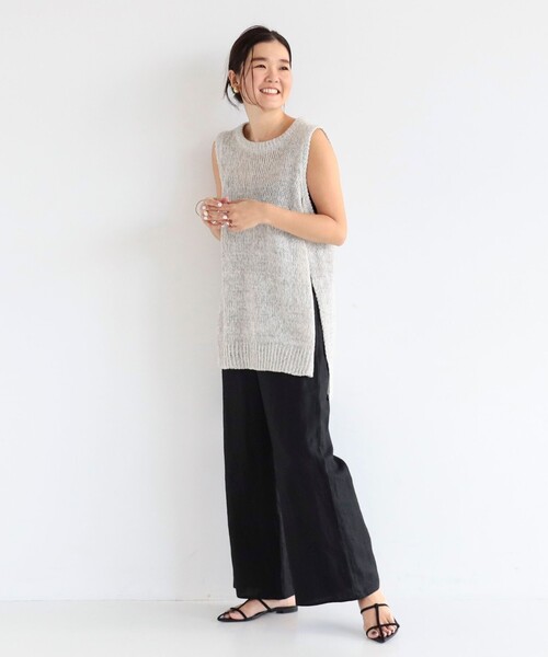 Demi-Luxe BEAMS / リネン シルク ノースリーブ　ニットベスト Demi-Luxe BEAMS（デミルクス ビームス）の「Demi-Luxe BEAMS