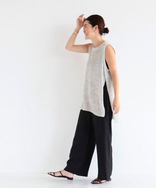 Demi-Luxe BEAMS / リネン シルク ノースリーブ　ニットベスト Demi-Luxe BEAMS（デミルクス ビームス）の「Demi-Luxe BEAMS