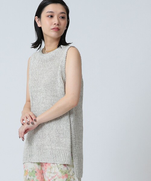 Demi-Luxe BEAMS / リネン シルク ノースリーブ　ニットベスト Demi-Luxe BEAMS（デミルクス ビームス）の「Demi-Luxe BEAMS