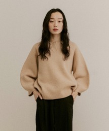 moi tytto | ボリュームスリーブニットポロ(ポロシャツ)