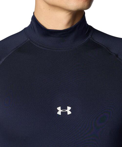 UNDER ARMOUR(アンダーアーマー)の「UAヒートギアアーマー コンプレッション 3/4モックネック シャツ(ベースボール/メンズ)(Tシャツ/カットソー・メンズ・ネイビー・XXL/L/S/M/XL/3XL)」の2枚目の写真