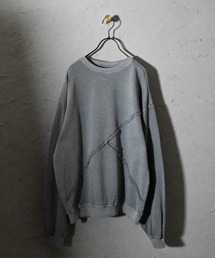 裏毛 ピグメント切り替えクルー