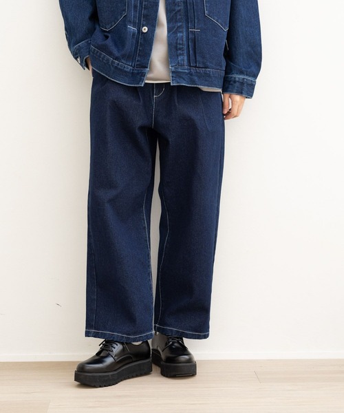 LAKOLE（ラコレ）の「デニムワイドストレートパンツ / 991906（デニムパンツ・メンズ・ブラック/ネイビー/ライトブルー・LARGE/SMALL/MEDIUM）」の3枚目の写真