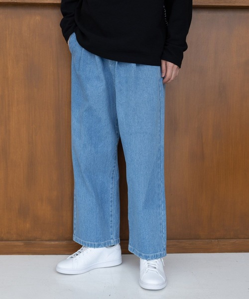 LAKOLE（ラコレ）の「デニムワイドストレートパンツ / 991906（デニムパンツ・メンズ・ブラック/ネイビー/ライトブルー・LARGE/SMALL/MEDIUM）」の2枚目の写真