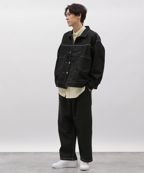 LAKOLE（ラコレ）の「デニムワイドストレートパンツ / 991906（デニムパンツ・メンズ・ブラック/ネイビー/ライトブルー・LARGE/SMALL/MEDIUM）」の22枚目の写真