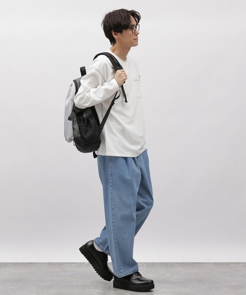 LAKOLE（ラコレ）の「デニムワイドストレートパンツ / 991906（デニムパンツ・メンズ・ブラック/ネイビー/ライトブルー・LARGE/SMALL/MEDIUM）」の7枚目の写真