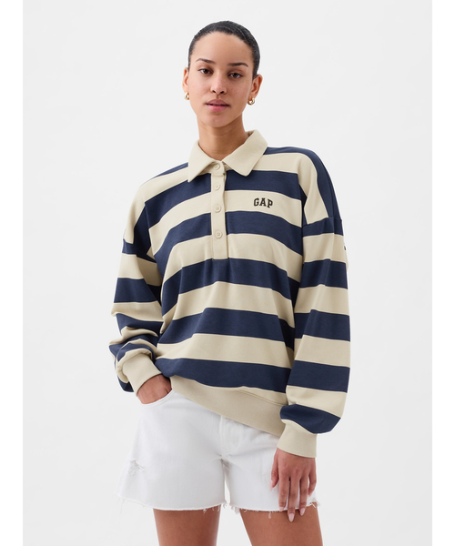 GAP(ギャップ)の「GAPロゴ ポロスウェット・トレーナー(ポロシャツ・レディース・ネイビー/グリーン/ピンク・S/M/L/XL/XS/XXS)」の3枚目の写真