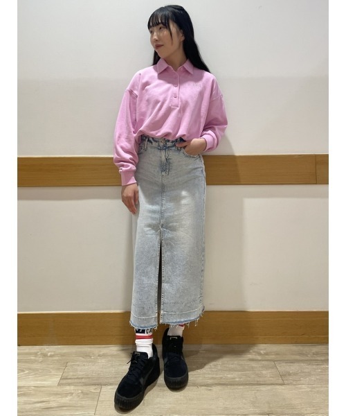 GAP(ギャップ)の「GAPロゴ ポロスウェット・トレーナー(ポロシャツ・レディース・ネイビー/グリーン/ピンク・S/M/L/XL/XS/XXS)」の19枚目の写真