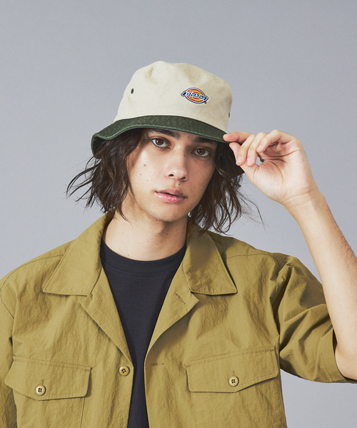 Dickies（ディッキーズ）の「【DICKIES/ディッキーズ】TWO TONE BUCKET/2トーンバケットハット（ハット・メンズ・ブラック/ベージュ/モスグリーン/ホワイト・フリー）」の3枚目の写真