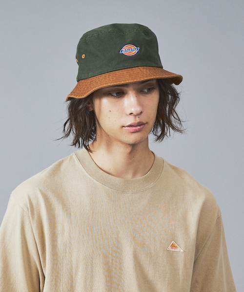 Dickies（ディッキーズ）の「【DICKIES/ディッキーズ】TWO TONE BUCKET/2トーンバケットハット（ハット・メンズ・ブラック/ベージュ/モスグリーン/ホワイト・フリー）」の4枚目の写真