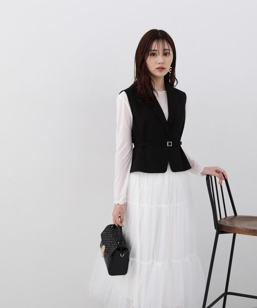 PROPORTION BODY DRESSING（プロポーションボディドレッシング）の「ベルト付ジレ / 1214150200（ベスト・レディース・グレー/ブラック・FREE）」の12枚目の写真